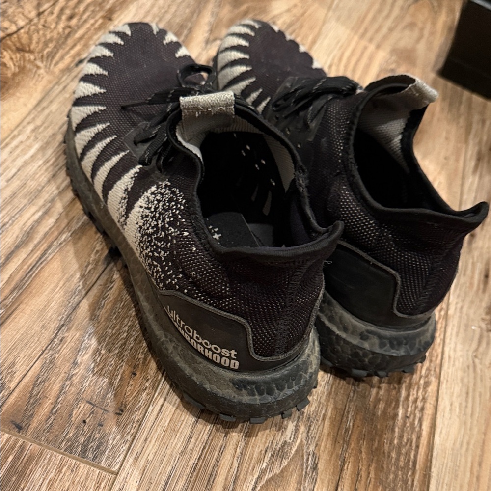 Adidas Black and White Patterned Sneakers - Picture 2 of 4